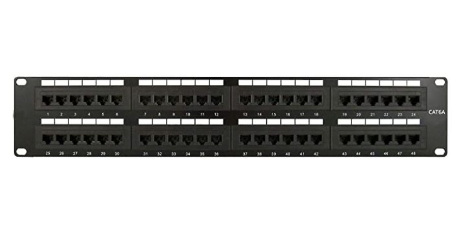 Panel de Conexión Cat6A de 48 puertos para montaje en rack