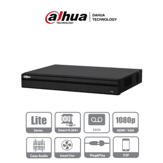 DVR Dahua DH-XVR5232AN-S2(V2.0) de 32 Canales de Video CVI, hasta 32 Canales IP de hasta 4MP , Penta-Híbrido, Soporta hasta 8TB de Disco Duro No incluidos(2 x Puertos SATA internos).